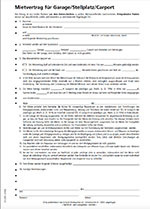 Haus & Grund Mietvertrag für Garagen, Stellplätze und Carports G-MV